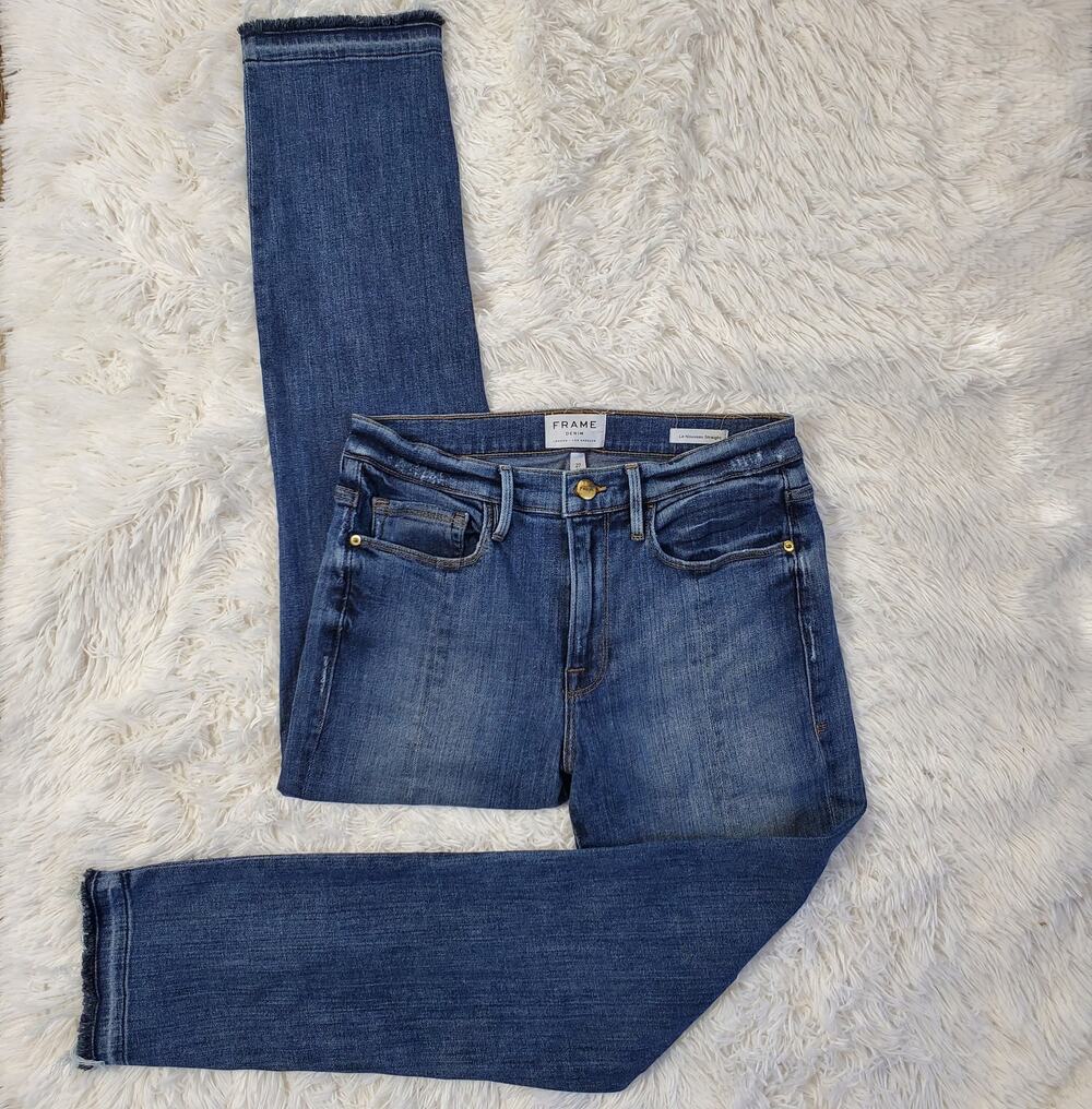 FRAME Le Nouveau Straight Split Hem Jeans 27 / 4